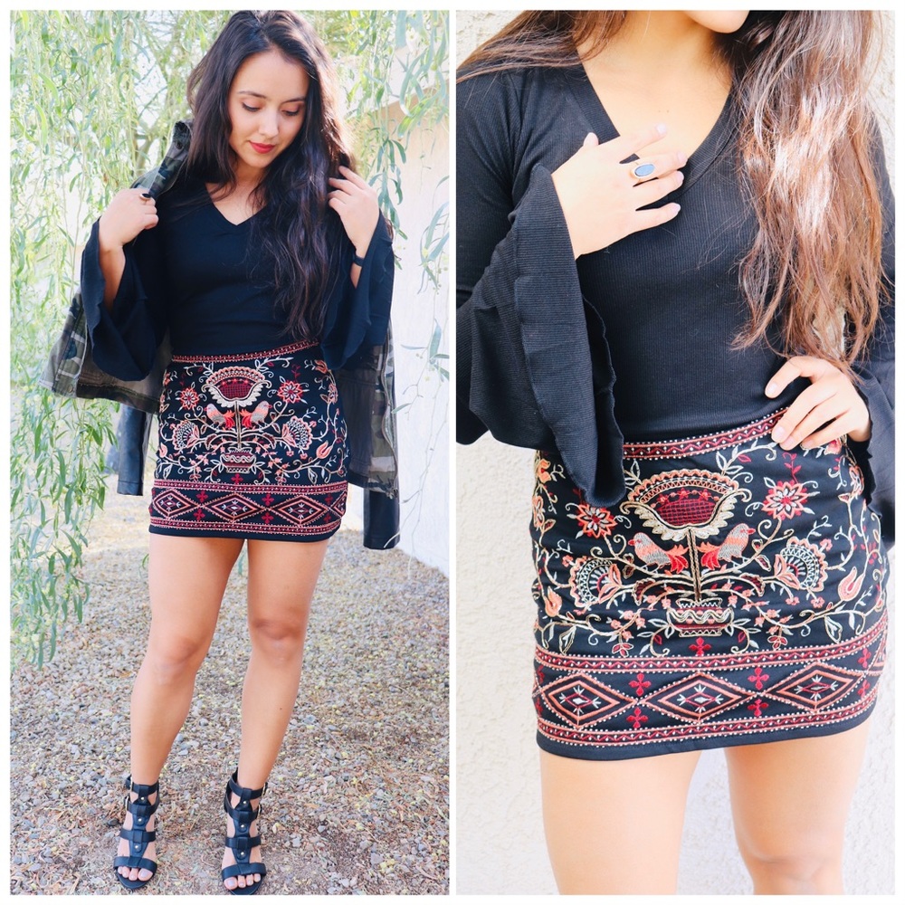 The Birds Sing Mini Skirt